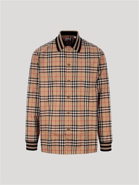 burberry vintage check detail cotton t-shirt|burberry checked cotton poplin shirt.